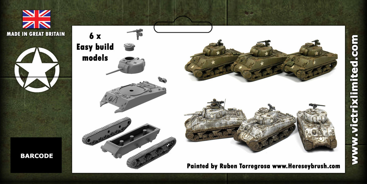 12mm WWII - Sherman M4A3 75mm
