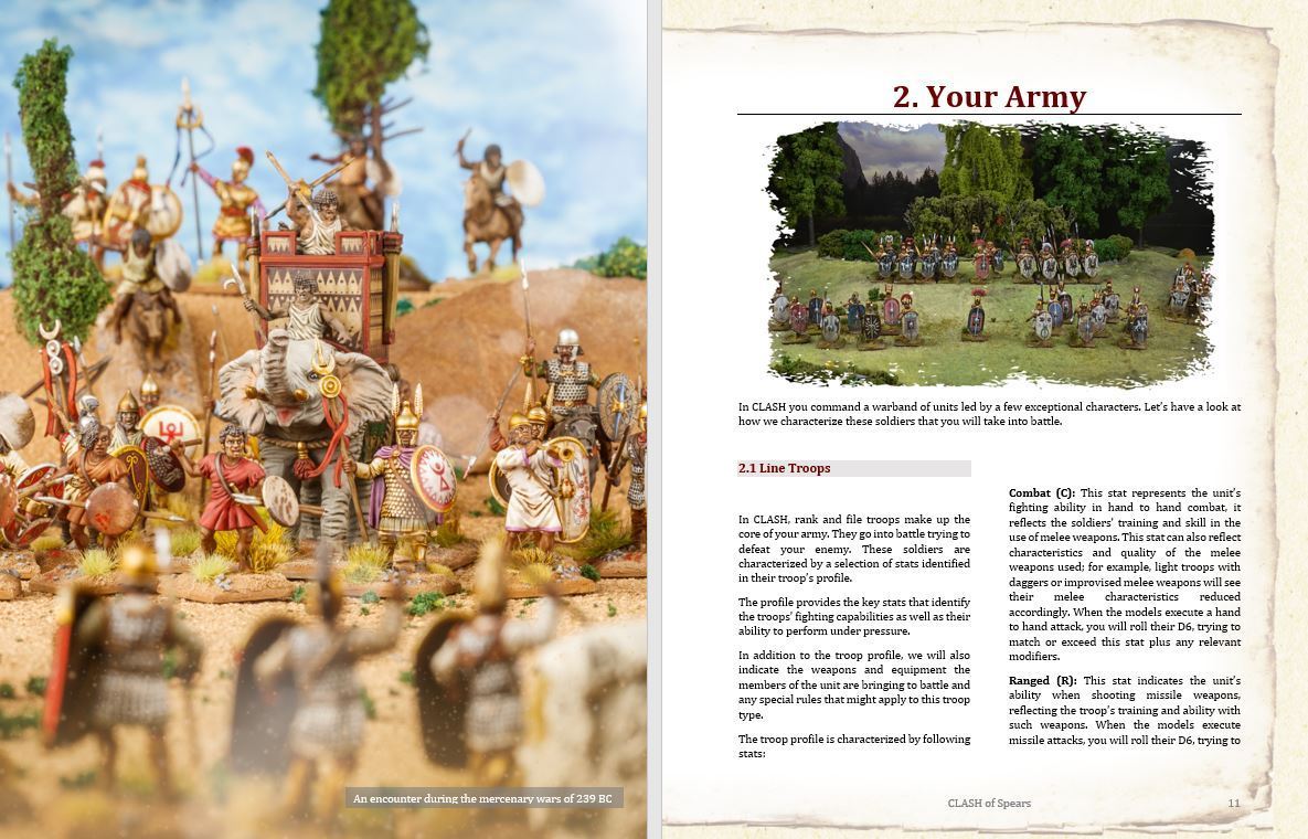 28mm Ancients - CLASH Of Spears - Hardcover Rulebook
