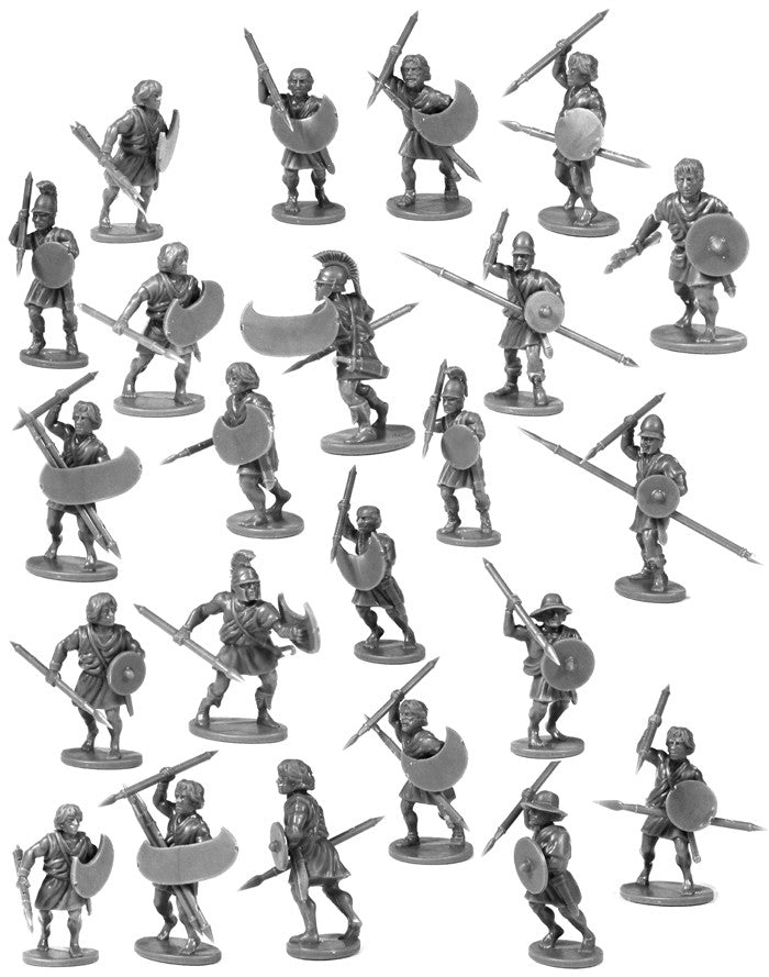 28mm Ancients - Greek Peltasts, Javelin Men And Slingers