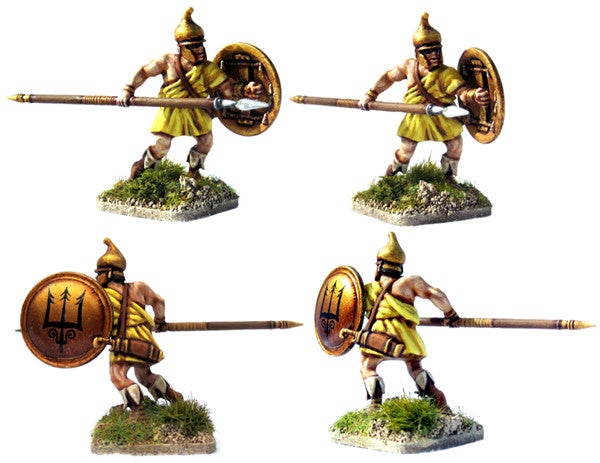 28mm Ancients - Greek Unarmoured Hoplites And Archers