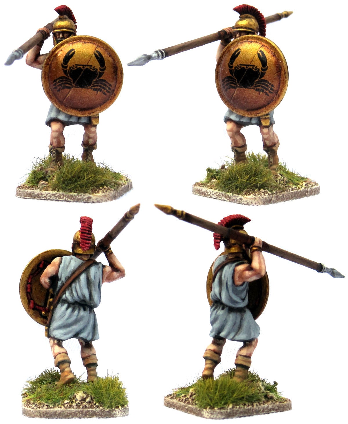 28mm Ancients - Greek Unarmoured Hoplites And Archers
