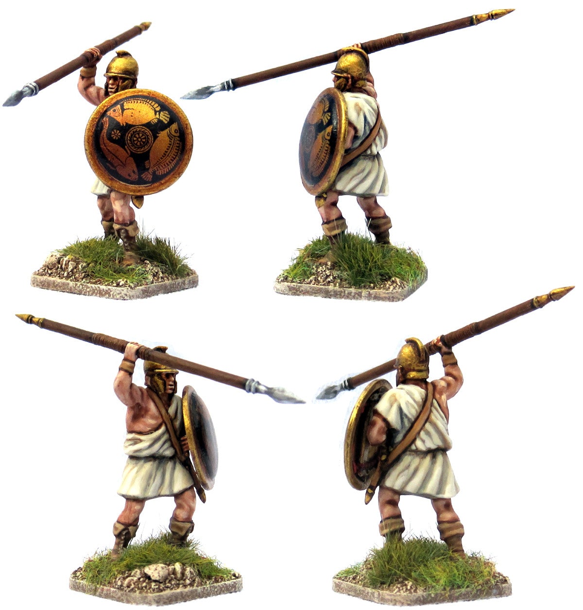 28mm Ancients - Greek Unarmoured Hoplites And Archers