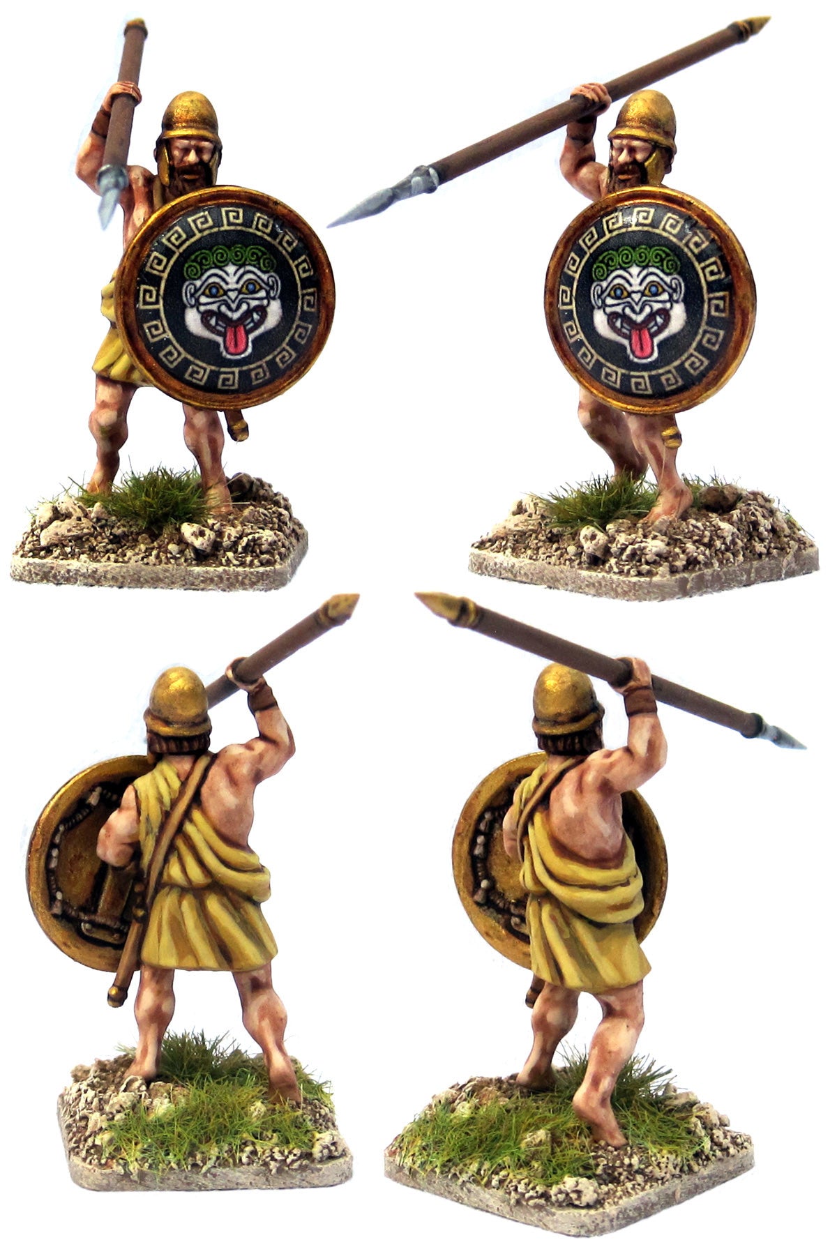 28mm Ancients - Greek Unarmoured Hoplites And Archers