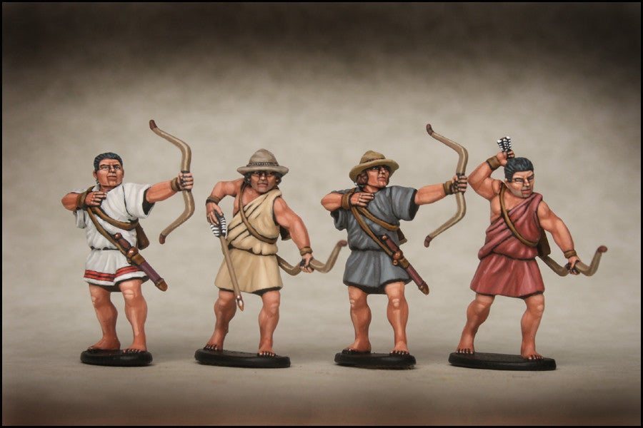 28mm Ancients - Greek Unarmoured Hoplites And Archers