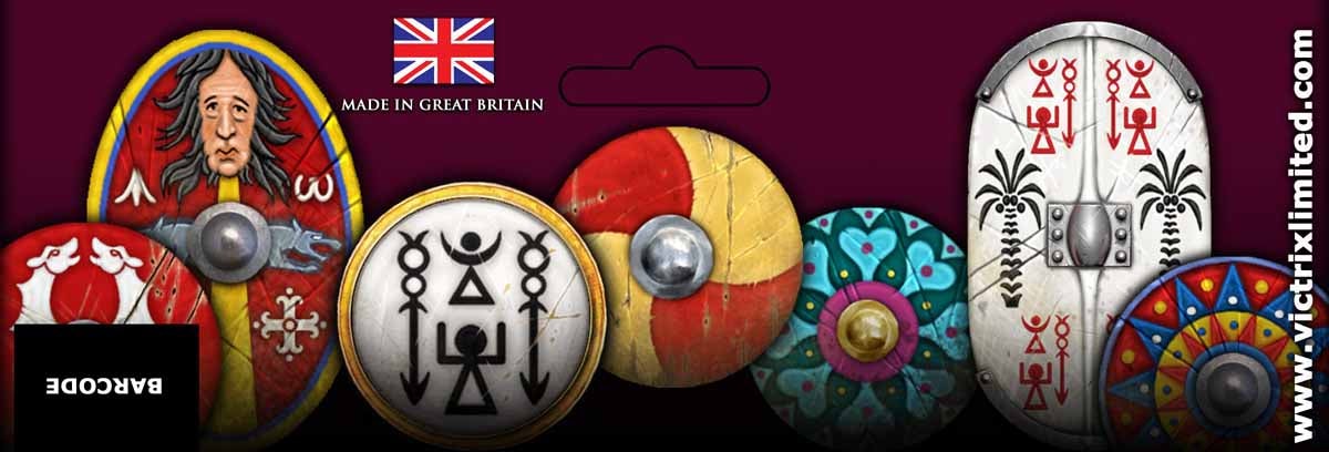 28mm Ancients - Hard Plastic Roman Scutum Shield Pack