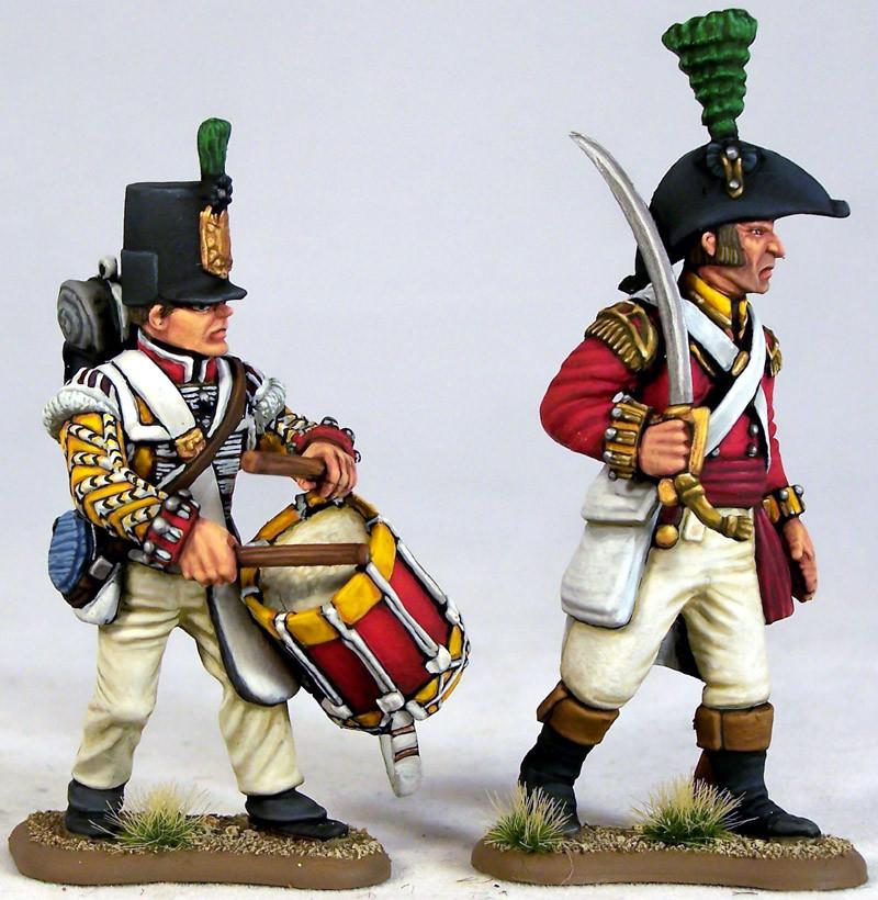 54mm Figures - 54mm British Napoleonic Peninsular Infantry Flank Companies