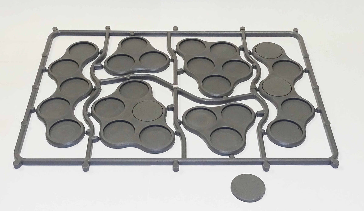 Plastic Bases Set 10. Skirmish movement trays for 20mm round bases.